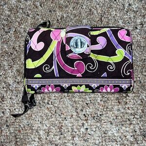 Brown floral Vera Bradley wallet